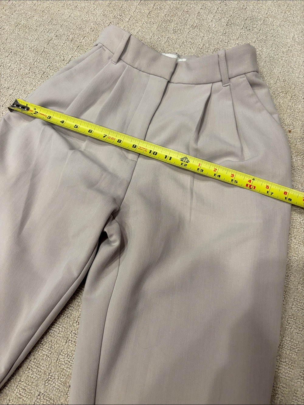 Abercrombie & Fitch Sloane Tailored Wide Leg Pant Light Taupe Curve Love 24/00 R - Picture 10 of 10